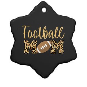 Football Mom Leopard Cute Logo Fan Ceramic Star Ornament