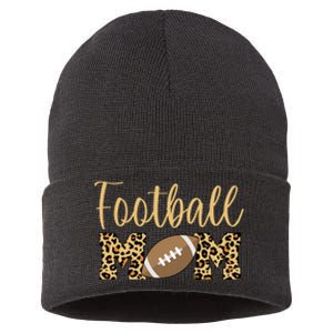 Football Mom Leopard Cute Logo Fan Sustainable Knit Beanie