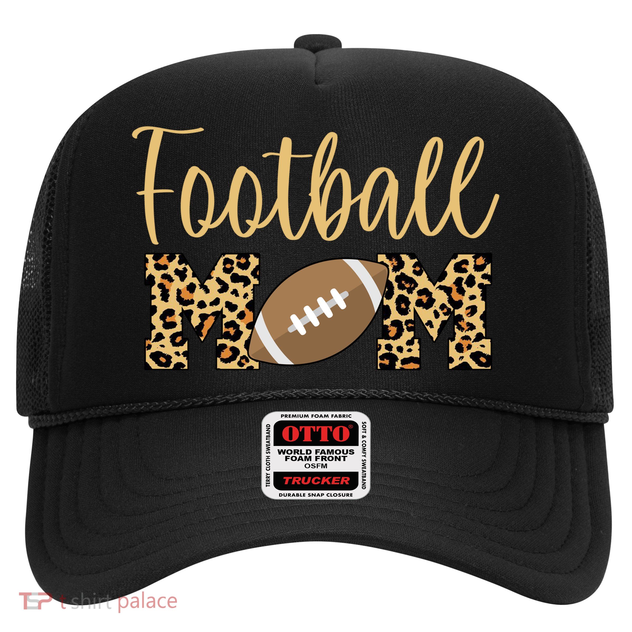Football Mom Leopard Cute Logo Fan Trucker Hat