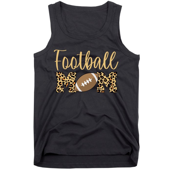 Football Mom Leopard Cute Logo Fan Tank Top