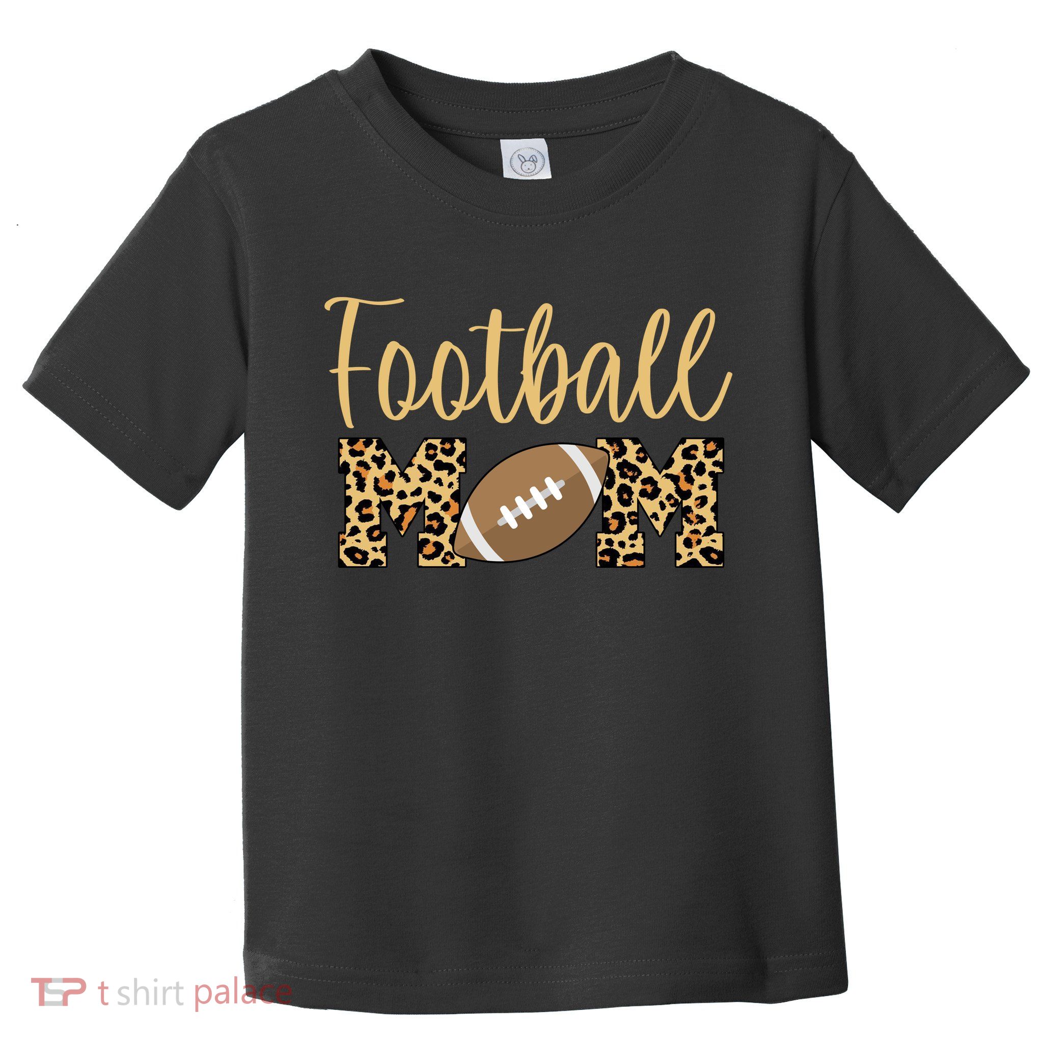 Football Mom Leopard Cute Logo Fan Toddler T-Shirt