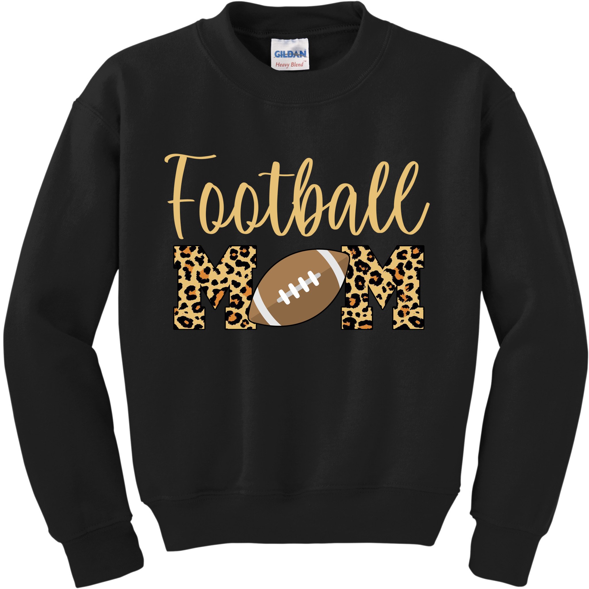 Football Mom Leopard Cute Logo Fan Kids Sweatshirt