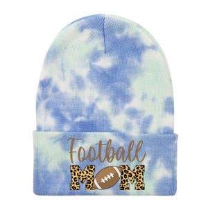 Football Mom Leopard Cute Logo Fan Tie Dye 12in Knit Beanie