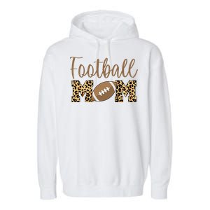 Football Mom Leopard Cute Logo Fan Garment-Dyed Fleece Hoodie