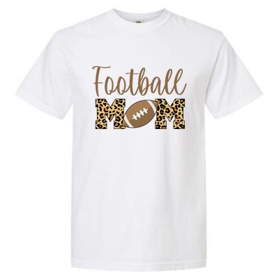 Football Mom Leopard Cute Logo Fan Garment-Dyed Heavyweight T-Shirt