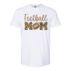 Football Mom Leopard Cute Logo Fan Softstyle CVC T-Shirt