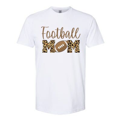 Football Mom Leopard Cute Logo Fan Softstyle® CVC T-Shirt