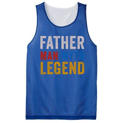 Father Myth Legend Dad Daddy Fathers Day Gift Mesh Reversible Basketball Jersey Tank