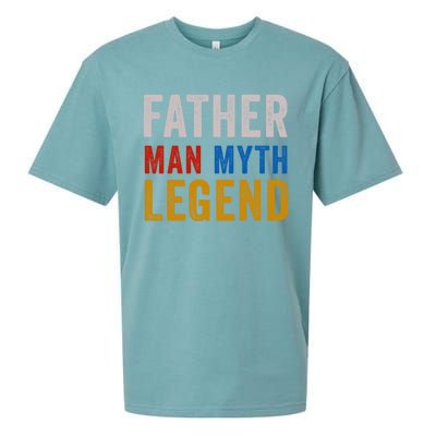 Father Myth Legend Dad Daddy Fathers Day Gift Sueded Cloud Jersey T-Shirt