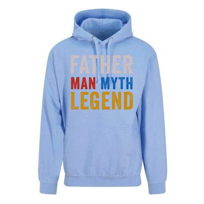 Father Myth Legend Dad Daddy Fathers Day Gift Unisex Surf Hoodie