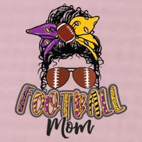 Football Mom Life Leopard Messy Bun Player 25L Jumbo Tote