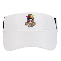 Football Mom Life Leopard Messy Bun Player Adult Drive Performance Visor
