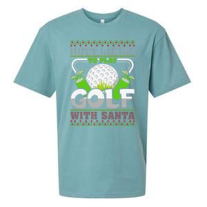 Funny Most Likely To Play Golf With Santa Matching Christmas Sueded Cloud Jersey T-Shirt