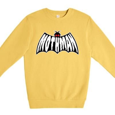 Funny Mothman Logo 1 Premium Crewneck Sweatshirt