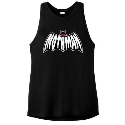 Funny Mothman Logo 1 Ladies PosiCharge Tri-Blend Wicking Tank