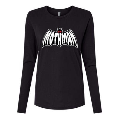 Funny Mothman Logo 1 Womens Cotton Relaxed Long Sleeve T-Shirt