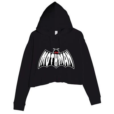 Funny Mothman Logo 1 Crop Fleece Hoodie