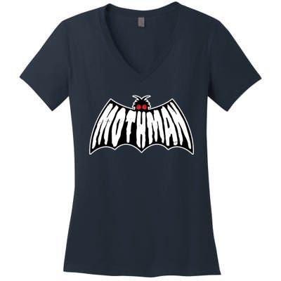 Funny Mothman Logo 1 Women's V-Neck T-Shirt