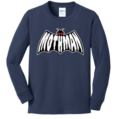 Funny Mothman Logo 1 Kids Long Sleeve Shirt