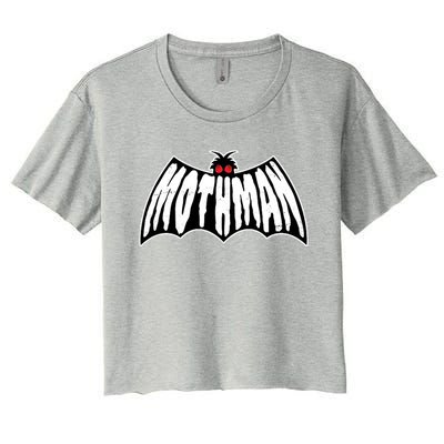 Funny Mothman Logo 1 Women's Crop Top Tee