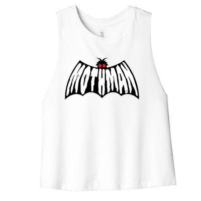 Funny Mothman Logo 1 Women's Racerback Cropped Tank