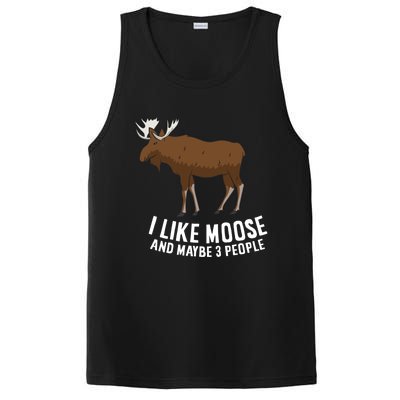 Funny Moose Love I Like Moose And Maybe 3 People Gift PosiCharge Competitor Tank