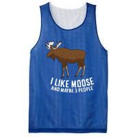 Funny Moose Love I Like Moose And Maybe 3 People Gift Mesh Reversible Basketball Jersey Tank