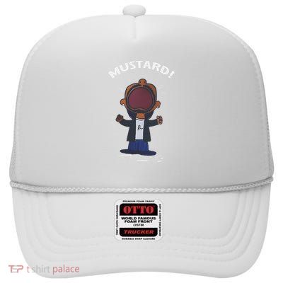 Funny Mustard Lamar Tv Off Parody High Crown Mesh Back Trucker Hat