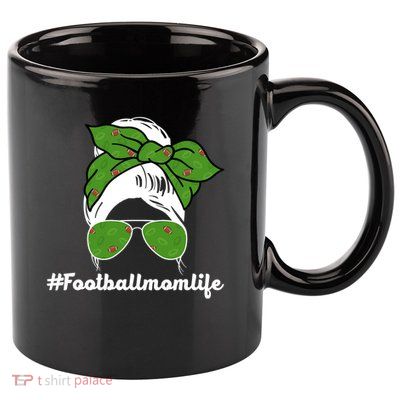Football Mom Life 11oz C Handle Ceramic Mug