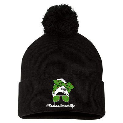 Football Mom Life Pom Pom 12in Knit Beanie