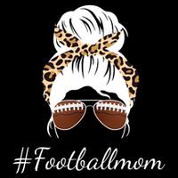 Football Mom Leopard And Messy Bun Cooling Performance Crew T-Shirt