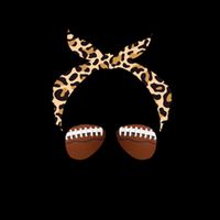 Football Mom Leopard And Messy Bun Mug