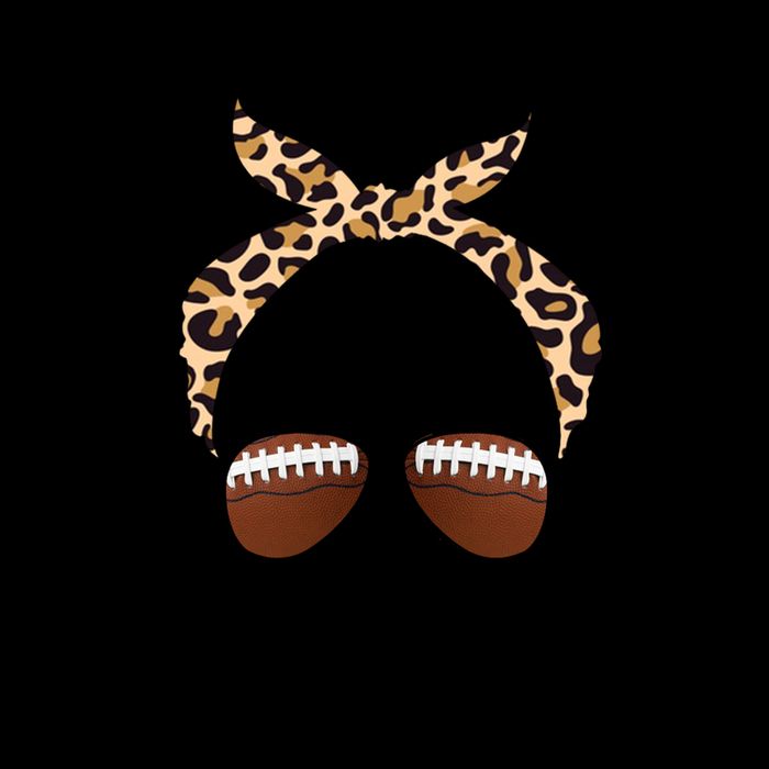 Football Mom Leopard And Messy Bun Mug