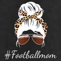Football Mom Leopard And Messy Bun Trucker Hat