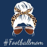 Football Mom Leopard And Messy Bun Infant Baby Jersey Bodysuit