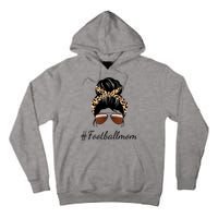 Football Mom Leopard And Messy Bun Tall Hoodie