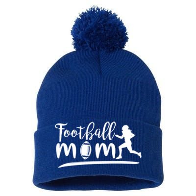 Football Mom Line Tackle American Football Gift Pom Pom 12in Knit Beanie