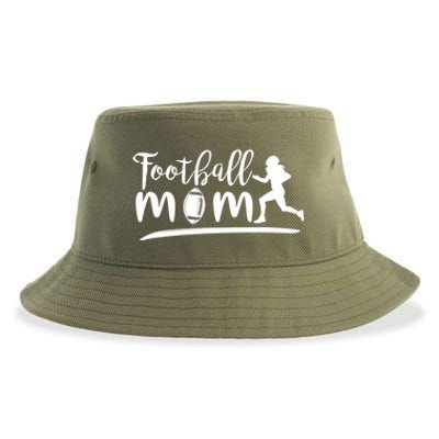 Football Mom Line Tackle American Football Gift Sustainable Bucket Hat