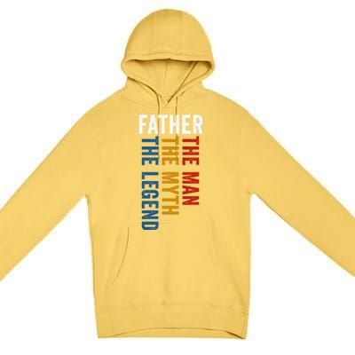 Father Myth Legend Funny Dad Father´s Day Daddy Gift Premium Pullover Hoodie