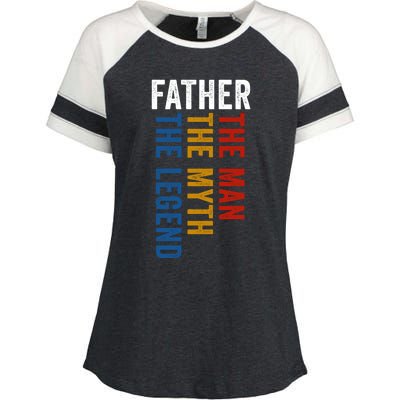 Father Myth Legend Funny Dad Father´s Day Daddy Gift Enza Ladies Jersey Colorblock Tee