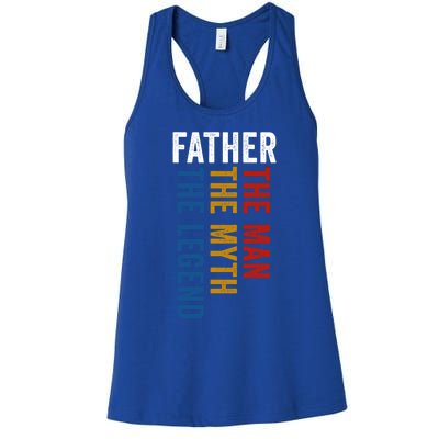 Father Myth Legend Funny Dad Father´s Day Daddy Gift Women's Racerback Tank