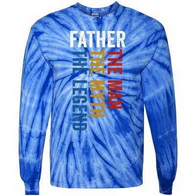 Father Myth Legend Funny Dad Father´s Day Daddy Gift Tie-Dye Long Sleeve Shirt