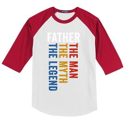 Father Myth Legend Funny Dad Father´s Day Daddy Gift Kids Colorblock Raglan Jersey