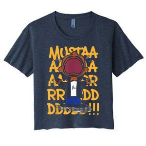 Funny Mustard Lamar Tv Off Parody Cool Hip Hop Music Graphic Women's Crop Top Tee