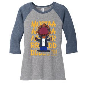 Funny Mustard Lamar Tv Off Parody Cool Hip Hop Music Graphic Women's Tri-Blend 3/4-Sleeve Raglan Shirt