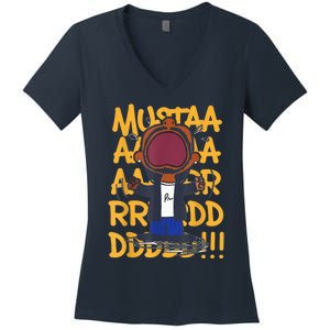 Funny Mustard Lamar Tv Off Parody Cool Hip Hop Music Graphic Women's V-Neck T-Shirt