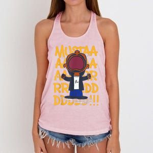 Funny Mustard Lamar Tv Off Parody Cool Hip Hop Music Graphic Women's Knotted Racerback Tank