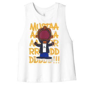 Funny Mustard Lamar Tv Off Parody Cool Hip Hop Music Graphic Women's Racerback Cropped Tank