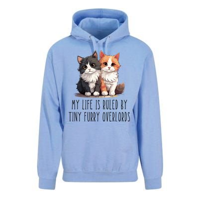 Funny My Life Is Ruled By Tiny Furry Overlords Unisex Surf Hoodie