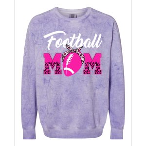 Football Mom Leopard Cute Colorblast Crewneck Sweatshirt